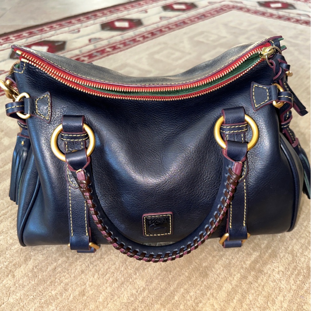 Dooney and Burke Navy Florentine small satchel